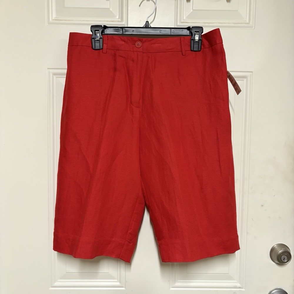 Vtg Parisian Signature Womens Size 10 Red Shorts Dry Clean NWT